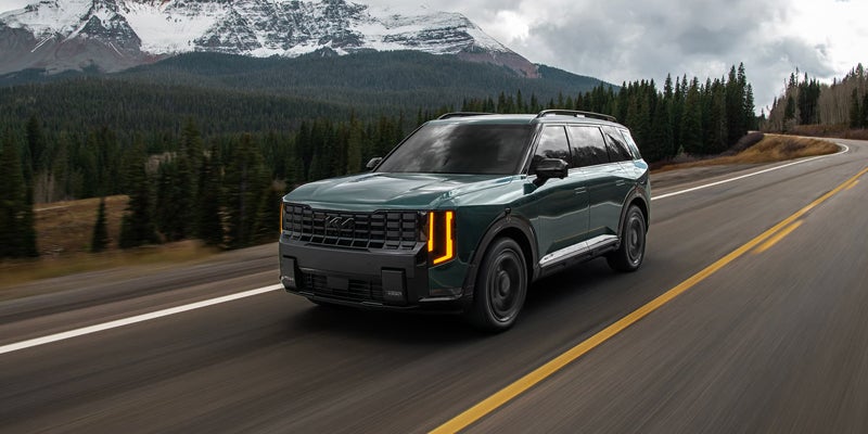 2027 Kia Telluride cruising on Highway