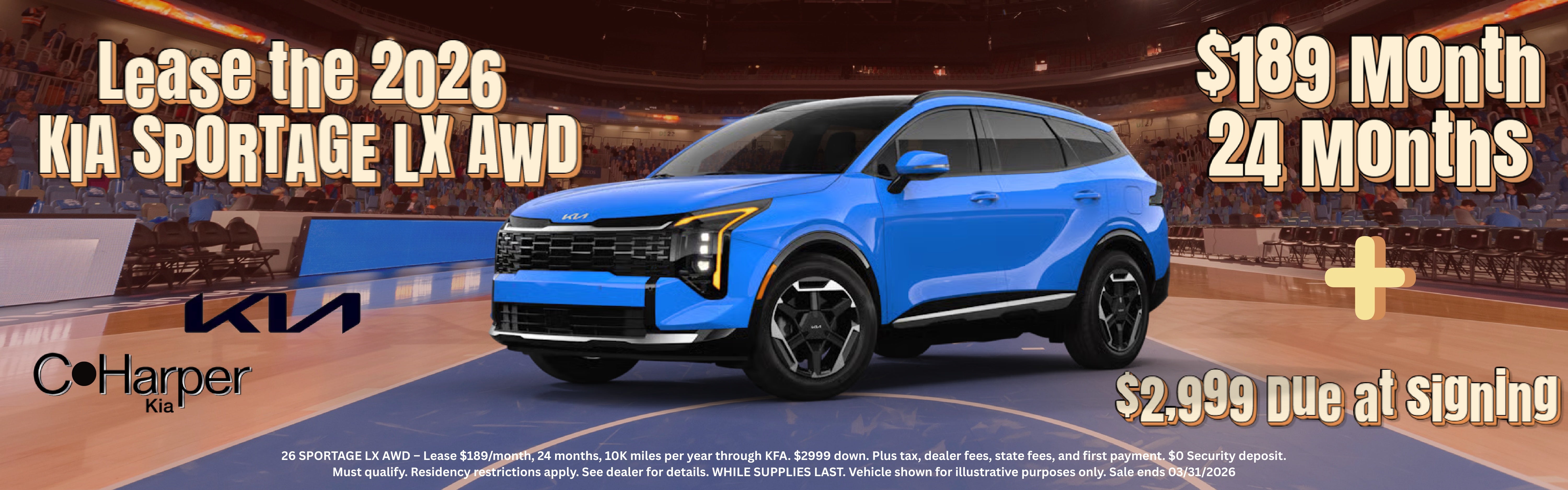 2026 KIA SPORTAGE LX AWD $189/M for 24 Months